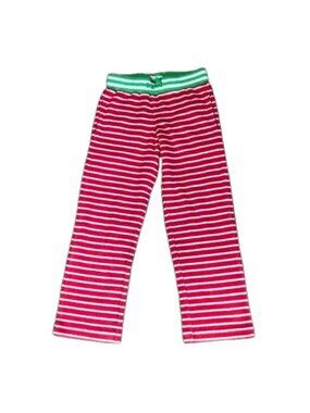 Mini Boden Kids Terry Striped Pool Cover Up Lounge Pants Size 8Y Red